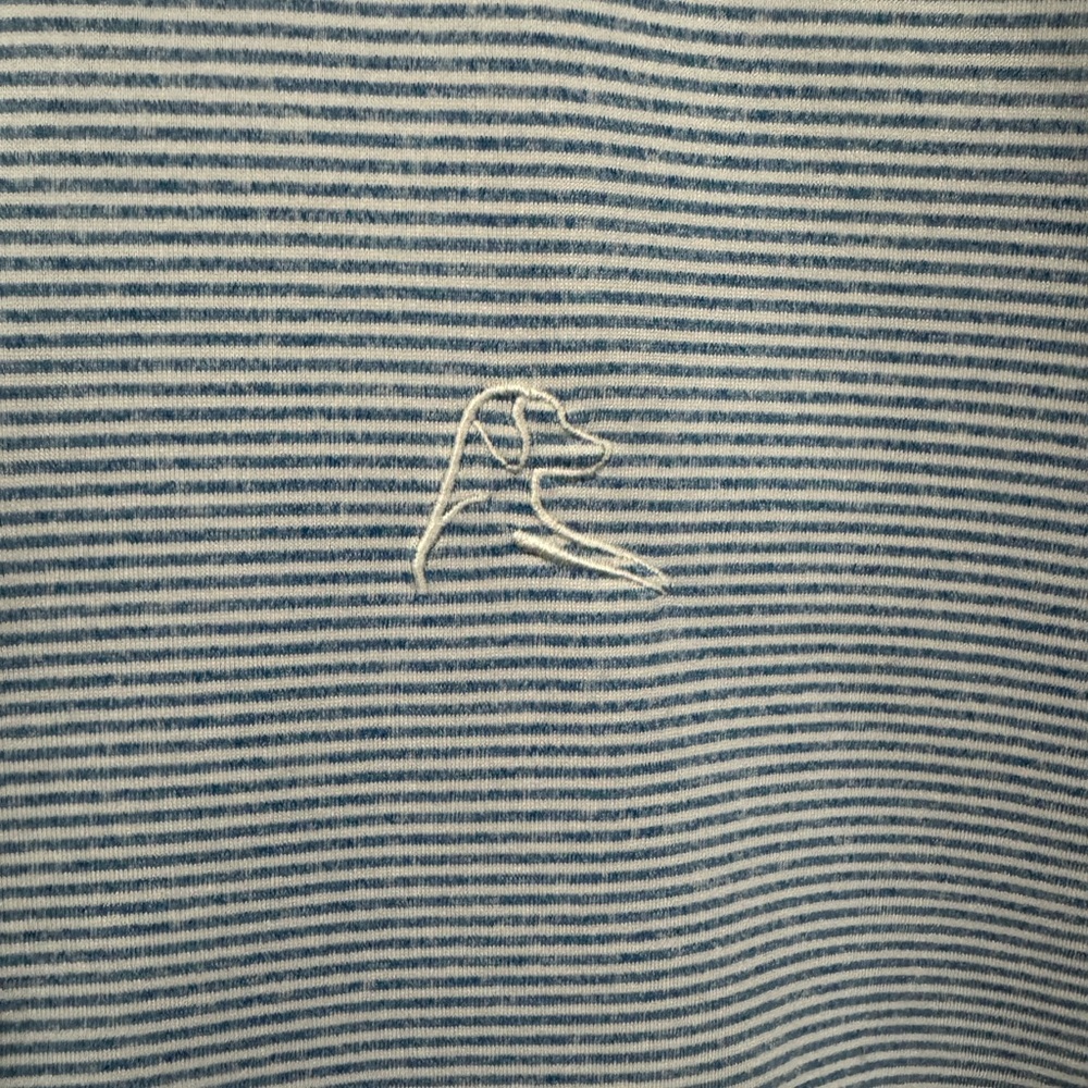 Rhoback Men's Light Blue Micro-Striped Polo